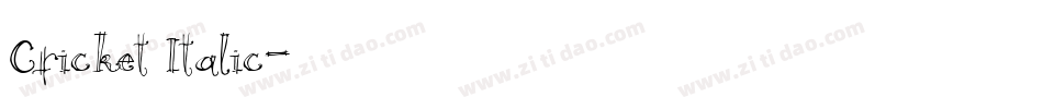 Cricket Italic字体转换